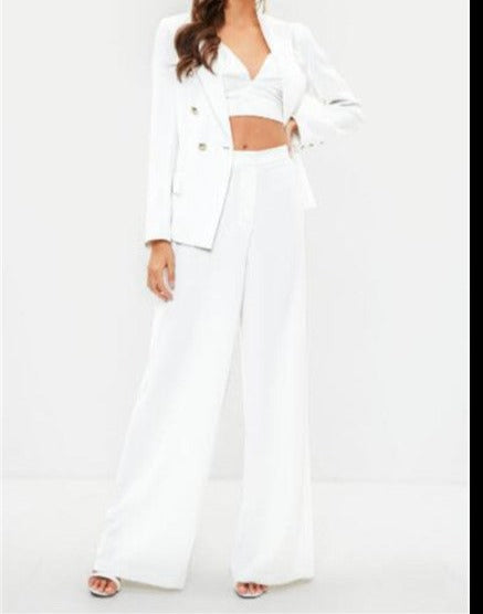 Plus Size Notch Lapel 2Piece Pantsuits