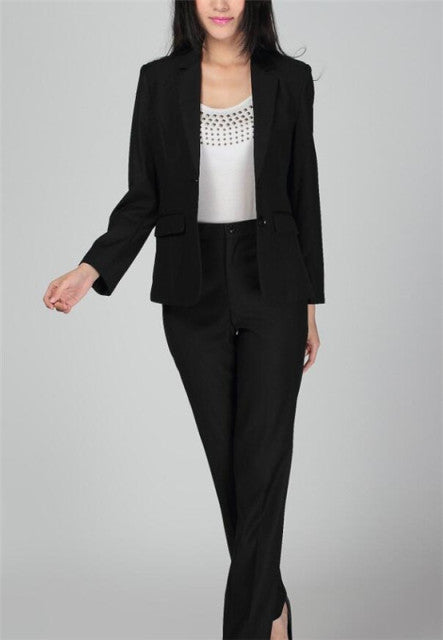 Plus Size Notch Lapel 2Piece Pantsuits