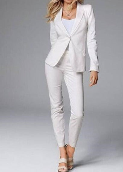 Plus Size Notch Lapel 2Piece Pantsuits