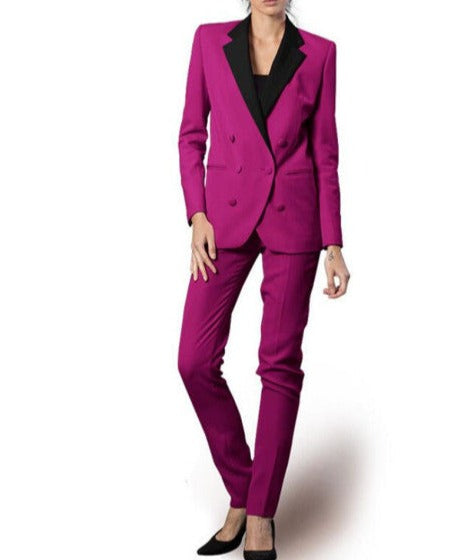 Plus Size Notch Lapel 2Piece Pantsuits