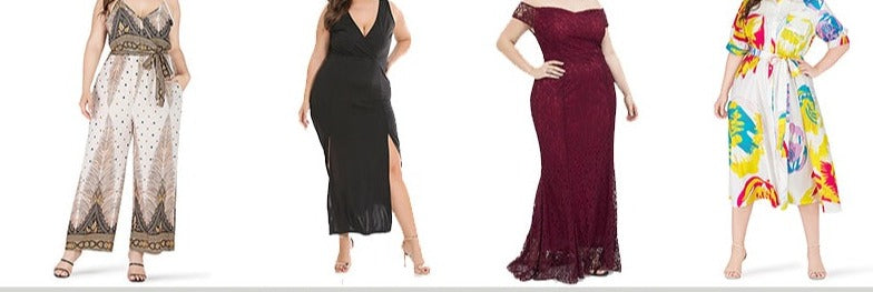 Plus Size  Mesh Lace Formal Dress for Women