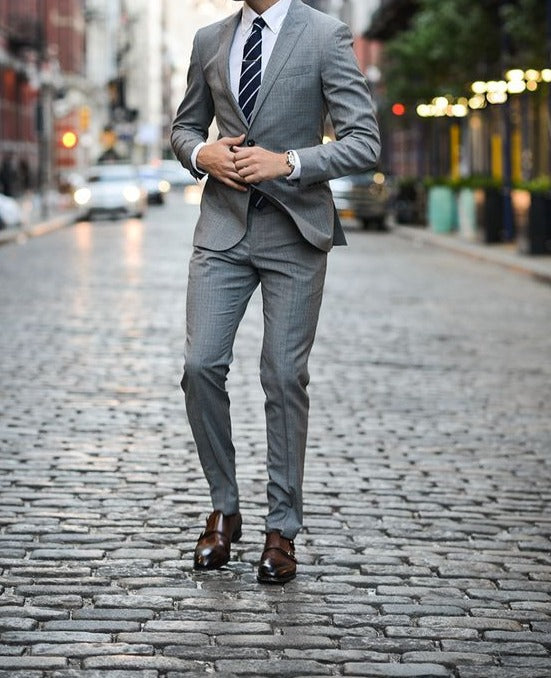 Grey Men Casual Suit