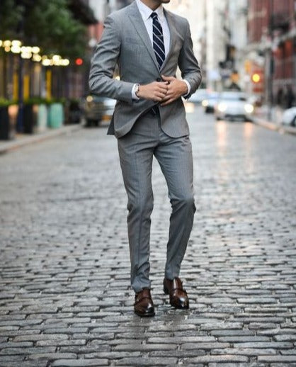 Grey Men Casual Suit