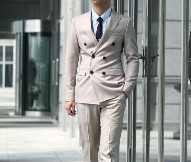 The Elegant Man's Suit with Formal Peaked Lapel