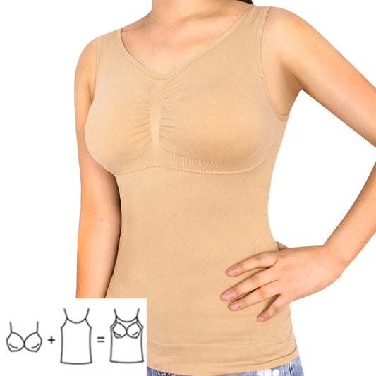 Plus Size Bra and Body Shaper Tank for Women