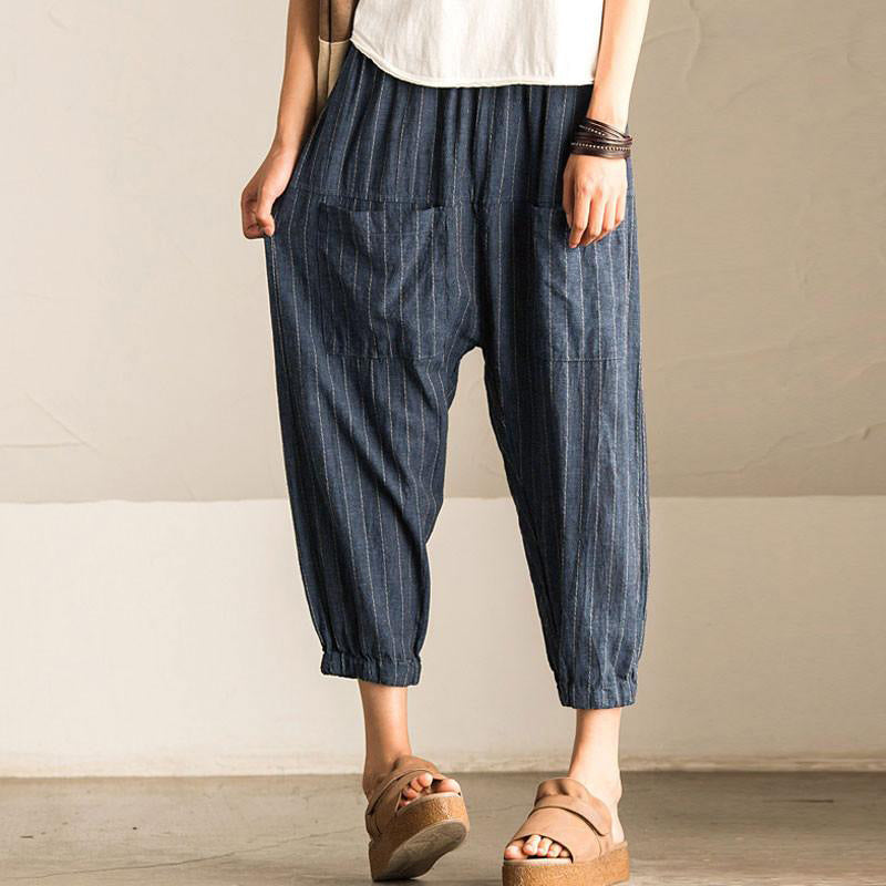 High Waist Loose Fit Capris